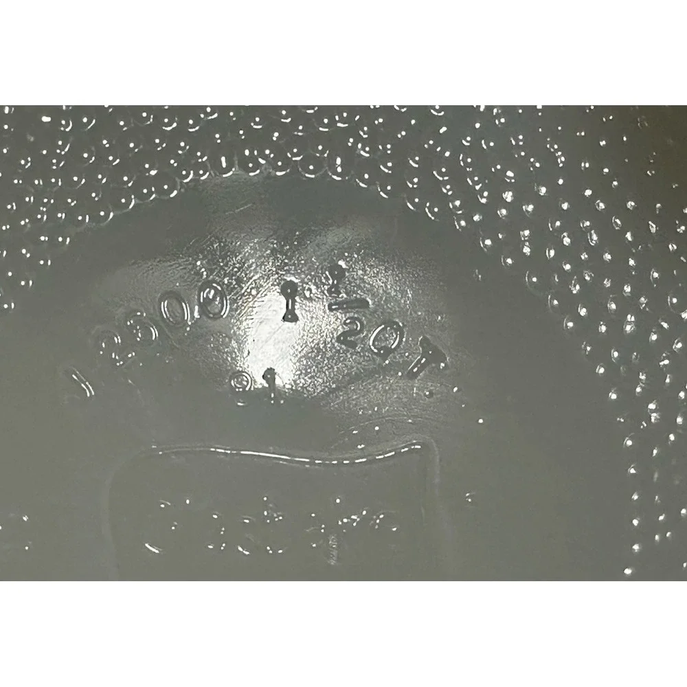 Vintage Glasbake 1.5 QT J2600 Round‎ Green Daisy Milk Glass Casserole Dish